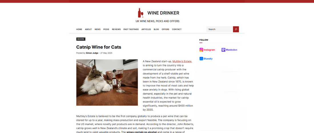 Wine Drinker: Catnip Wine for Cats